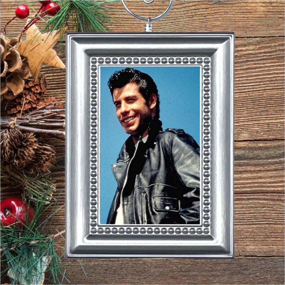 Grease John Travolta Danny Zuko Retro Movie Memorabilia Christmas Tree Ornament
